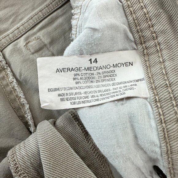 Gloria Vanderbilt Straight Leg Women's size 14 Beige Denim Jeans - Picture 3 of 4